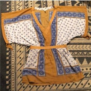 Free People Kimono Style Shirt Dress